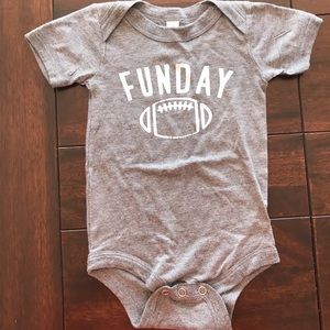 Baby Sunday Funday football onesie